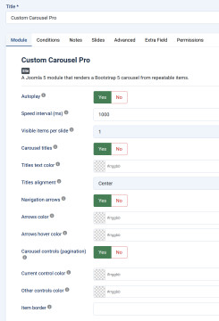 Custom Carousel Pro module for Joomla